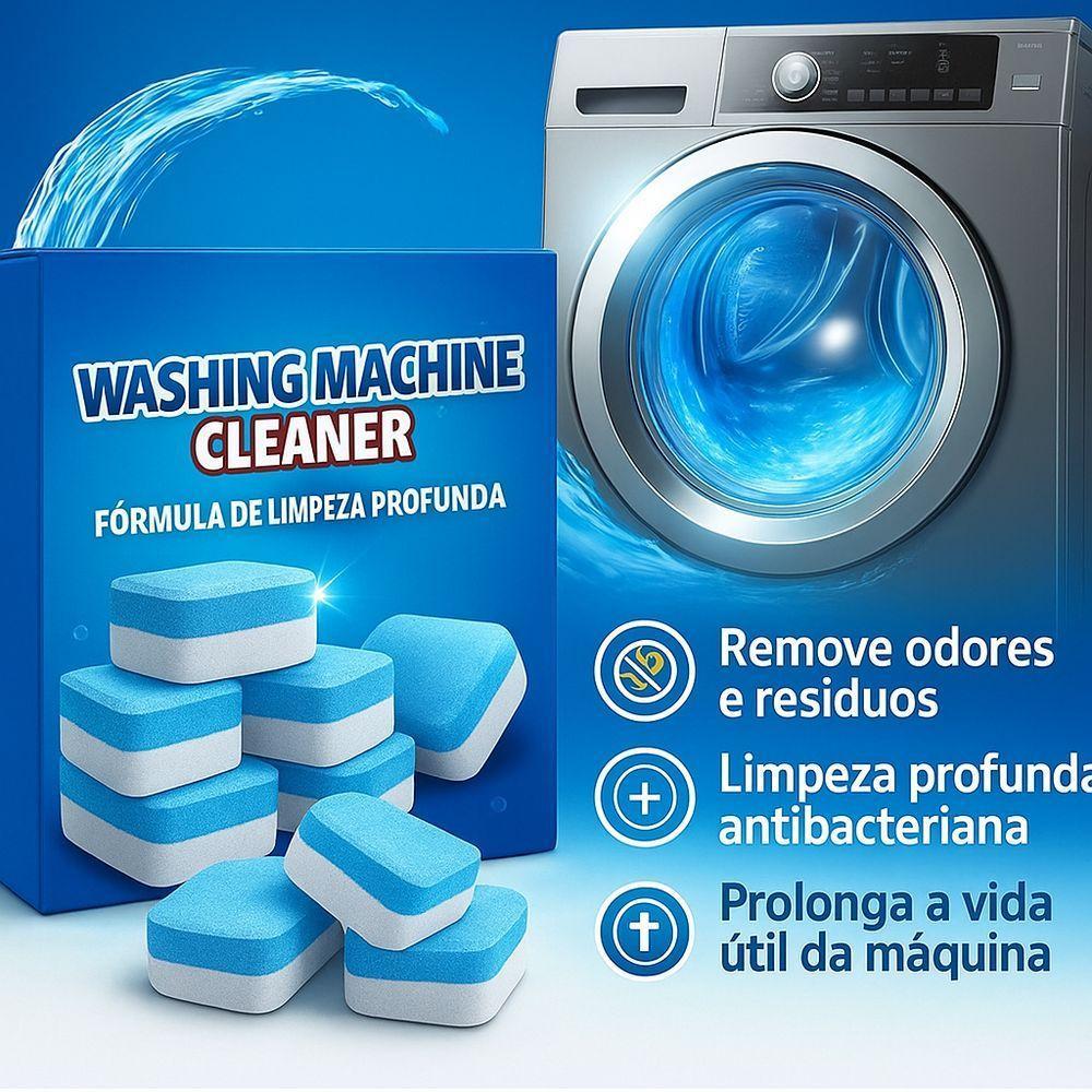 Pastilhas De Limpeza Efervescente Para Máquina De Lavar Roupas E Louças – Kit Com 12 Unidades - 2