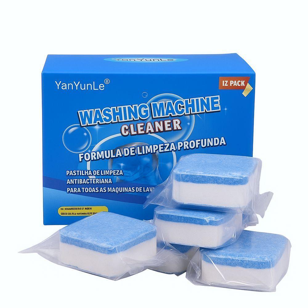 Pastilhas De Limpeza Efervescente Para Máquina De Lavar Roupas E Louças – Kit Com 12 Unidades - 5