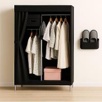 Guarda-roupa Portátil Com Cabideiro E Prateleiras – Organização, Praticidade E Design Compacto - Preto - 2