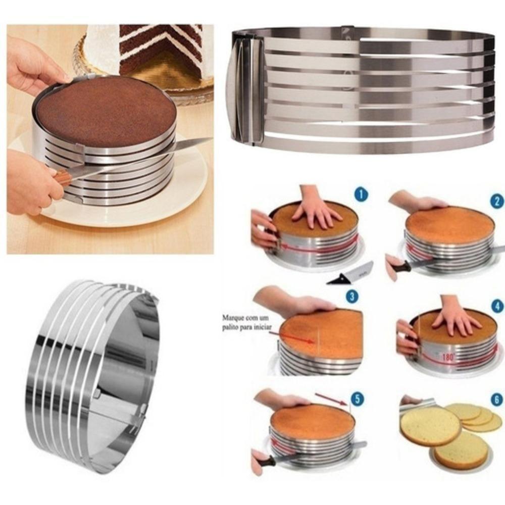 Aro Fatiador De Bolo Expansível Em Inox 30cm – Precisão E Praticidade Para Suas Confeições - 5