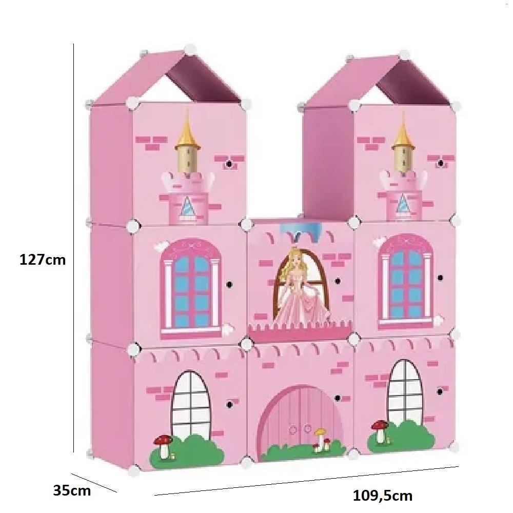 Guarda-roupa Infantil Modular Princesas 8 Portas – Organização E Encanto Em Um Só Móvel - 9