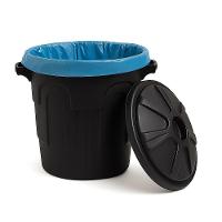 Lixeira Pop 10 L Preta Com Tampa Encaixável Para Banheiro, Cozinha E Escritório - 1