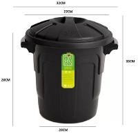 Lixeira Pop 10 L Preta Com Tampa Encaixável Para Banheiro, Cozinha E Escritório - 5