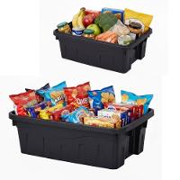 Caixa Organizadora Multiuso Empilhável 11 L Preta Com Tampa E Travas Laterais - 3