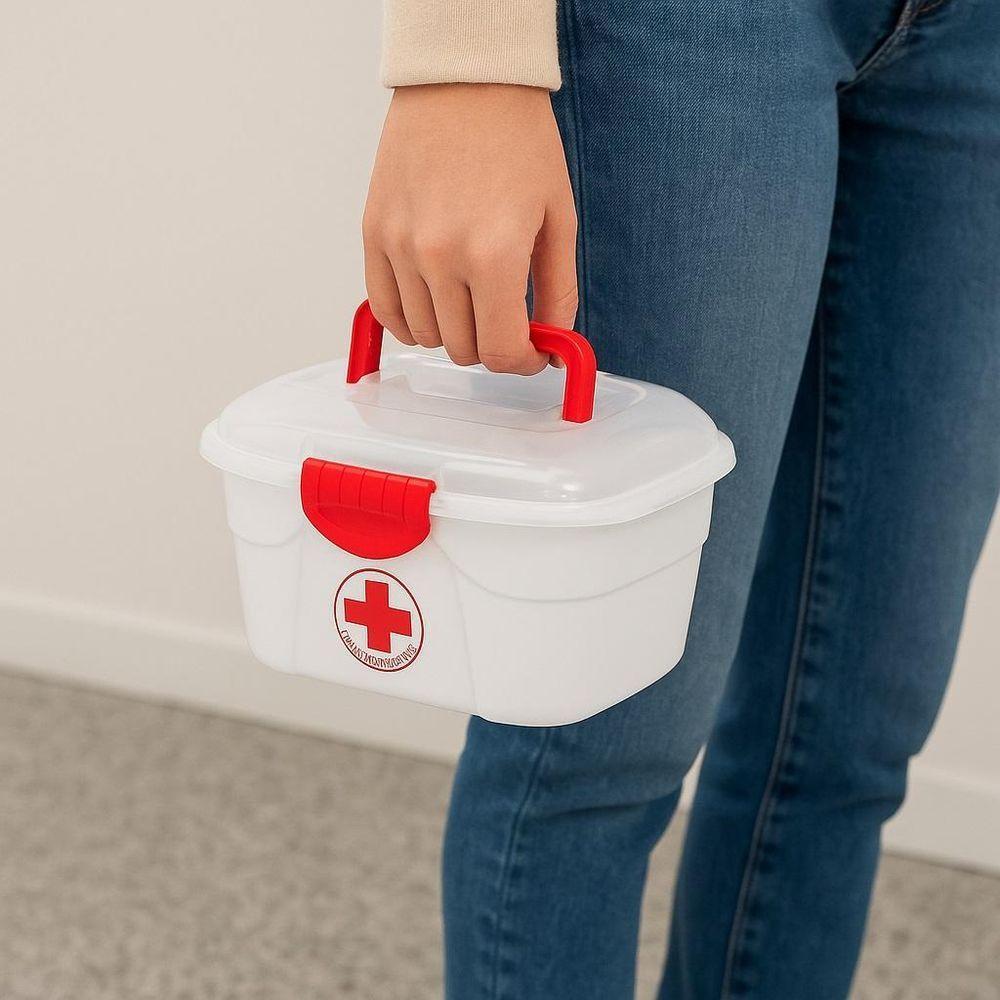 Maleta De Primeiros Socorros Compacta Com Alça E Trava Para Medicamentos - 2