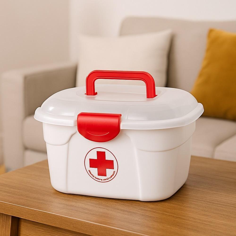 Maleta De Primeiros Socorros Compacta Com Alça E Trava Para Medicamentos - 4