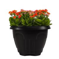 Vaso Redondo 15,5 L De Plástico Preto Para Plantas E Decoração De Jardins E Varandas - 1