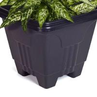 Vaso Quadrado 16,5 L De Plástico Preto Para Plantas E Decoração - 3