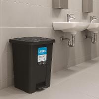 Lixeira Com Pedal 15 L Preta Para Cozinha, Banheiro E Escritório - 3