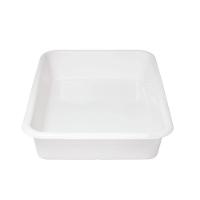 Bandeja Plástica Multiuso Branca Para Açougue, Cozinha E Câmara Fria 6 Litros