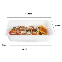 Bandeja Plástica Multiuso Branca Para Açougue, Cozinha E Câmara Fria 6 Litros - 6