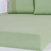 Lençol Queen Bella Cama Malha 100% Algodão 158x198x35 Verde - 3