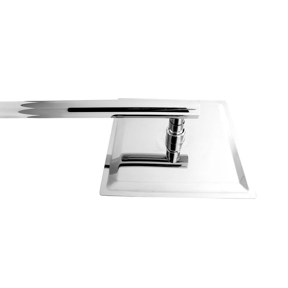 Ducha Chuveiro Solar Gás Inox Com Braço 20x20 Cromado - 7