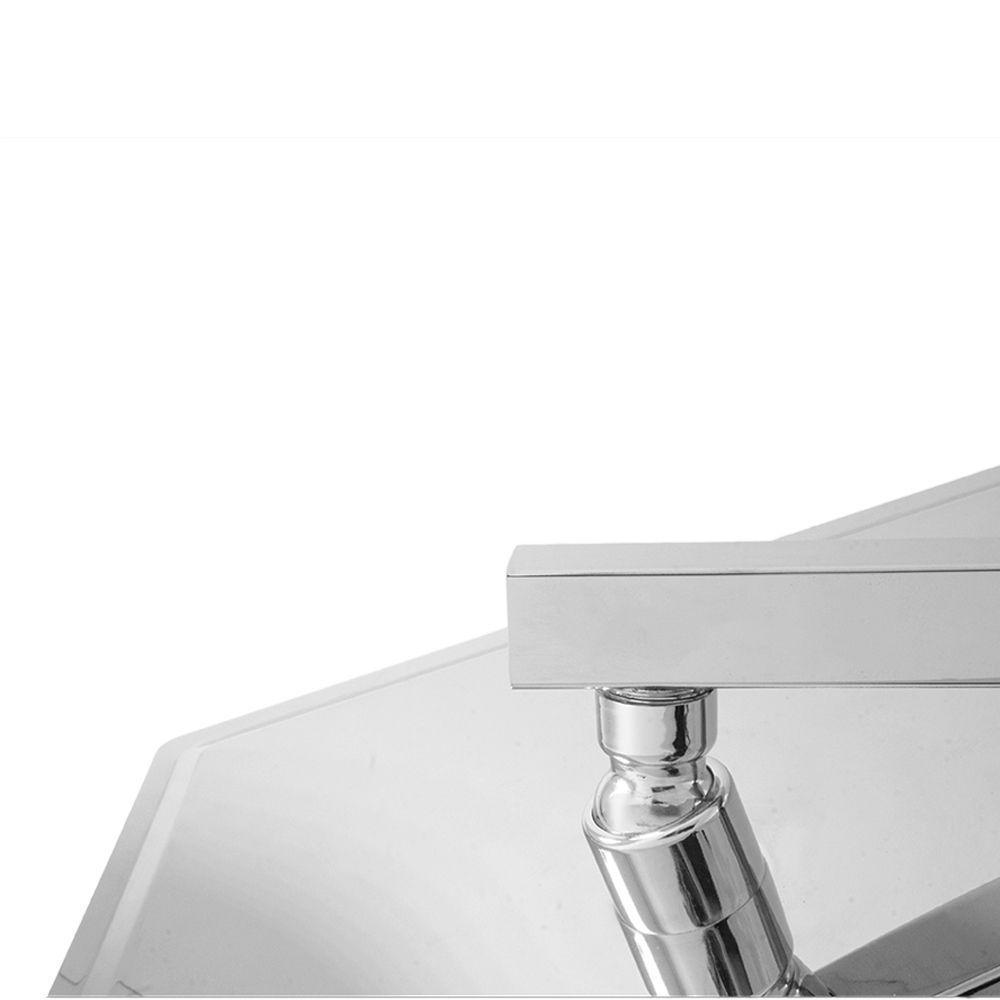 Ducha Chuveiro Solar Gás Inox Com Braço 20x20 Cromado - 8