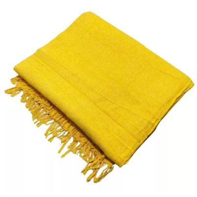 Manta Grande Para Sofá Cama King 2 E 3 Lugares 3,00m X 1,80m Cobertor Protetor Gigante 100% Algodão Amarela King