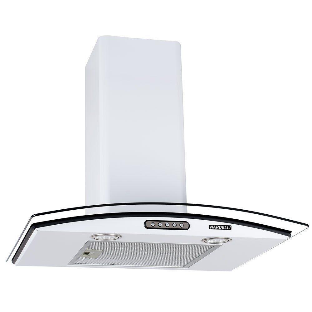 Coifa De Parede 60cm Vidro Curvo Slim Nardelli White 220V - 1