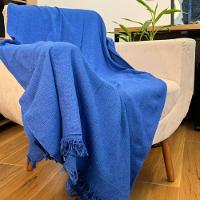 Kit 2 Manta Para Sofá Kink Gigante 2 E 3 Lugares 3,00x1,80 Capa Protetor De Sofa Grande De Luxo Azul Royal - 1