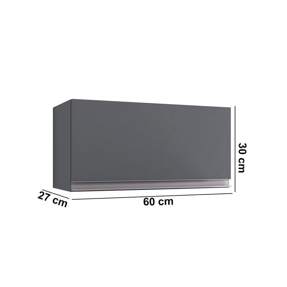 Armário Cozinha Aéreo Geladeira 60cm Basculante Leticia A01 - D'rossi Cinza - 3