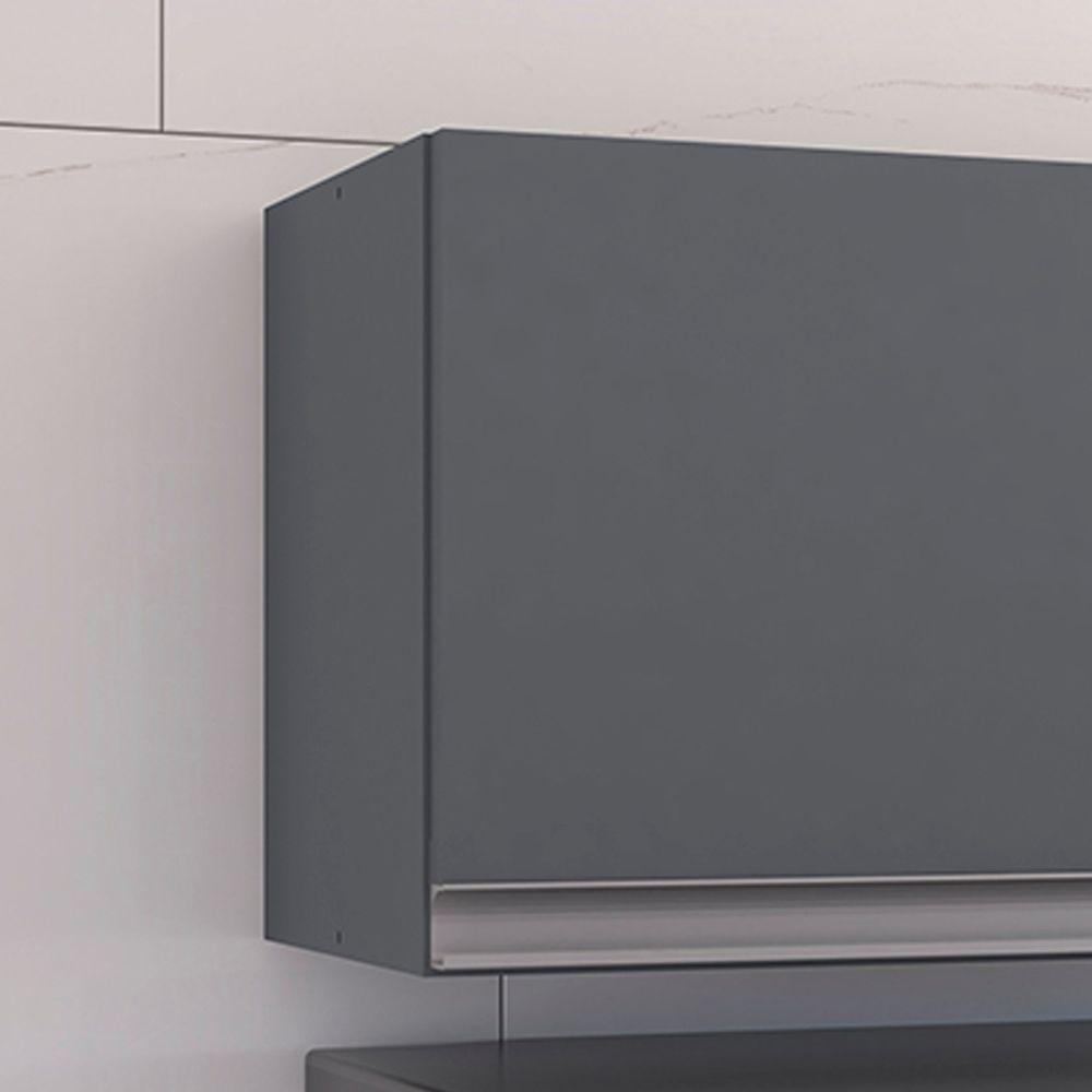 Armário Cozinha Aéreo Geladeira 60cm Basculante Leticia A01 - D'rossi Cinza - 4