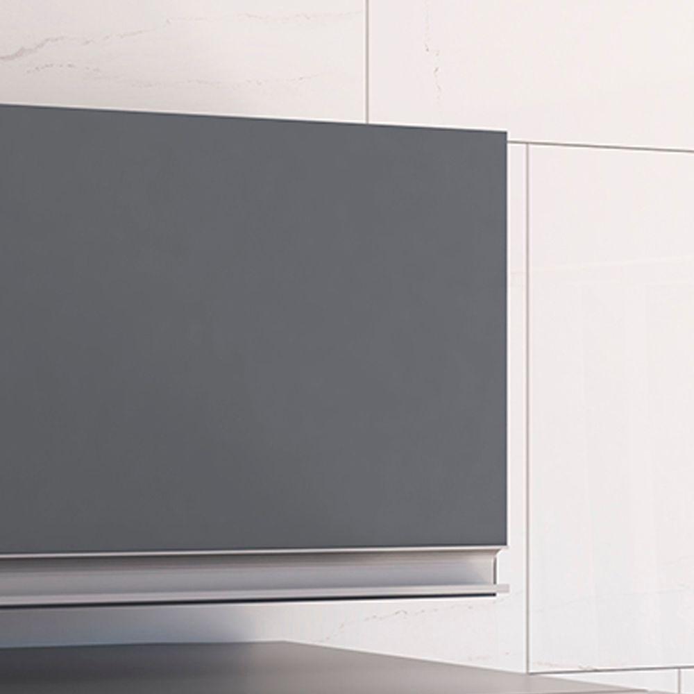 Armário Cozinha Aéreo Geladeira 60cm Basculante Leticia A01 - D'rossi Cinza - 5