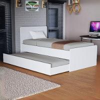 Bicama Amanda Branca Solteiro Em Mdf Resistente Moderno - 1