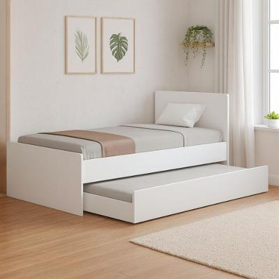 Bicama Amanda Solteiro Branca Em Mdf Resistente Sofisticada