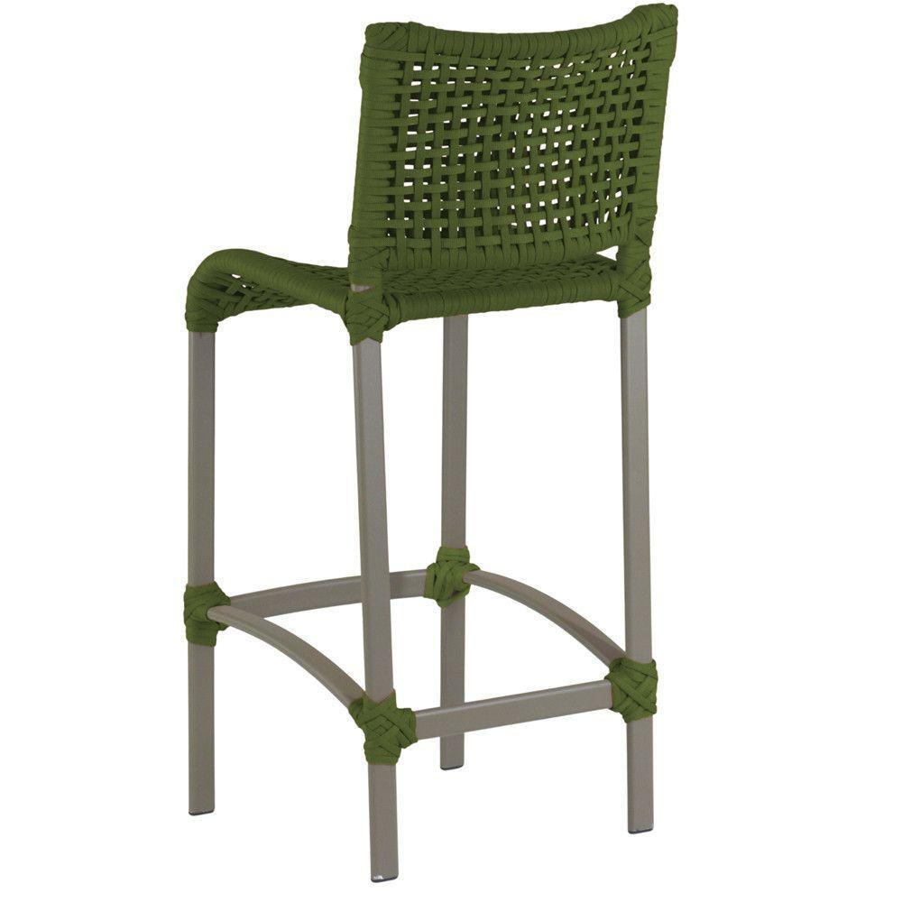 2 Banquetas Haiti Corda Náutica Alumínio Trama Original Verde Musgo - 2