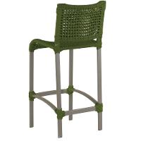 2 Banquetas Haiti Corda Náutica Alumínio Trama Original Verde Musgo - 2