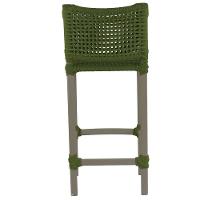 2 Banquetas Haiti Corda Náutica Alumínio Trama Original Verde Musgo - 3