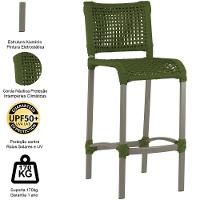 2 Banquetas Haiti Corda Náutica Alumínio Trama Original Verde Musgo - 6