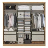 Guarda Roupa Casal Malaga Glass 2 Portas Capuccino Off White Acetinado - Thb - 2