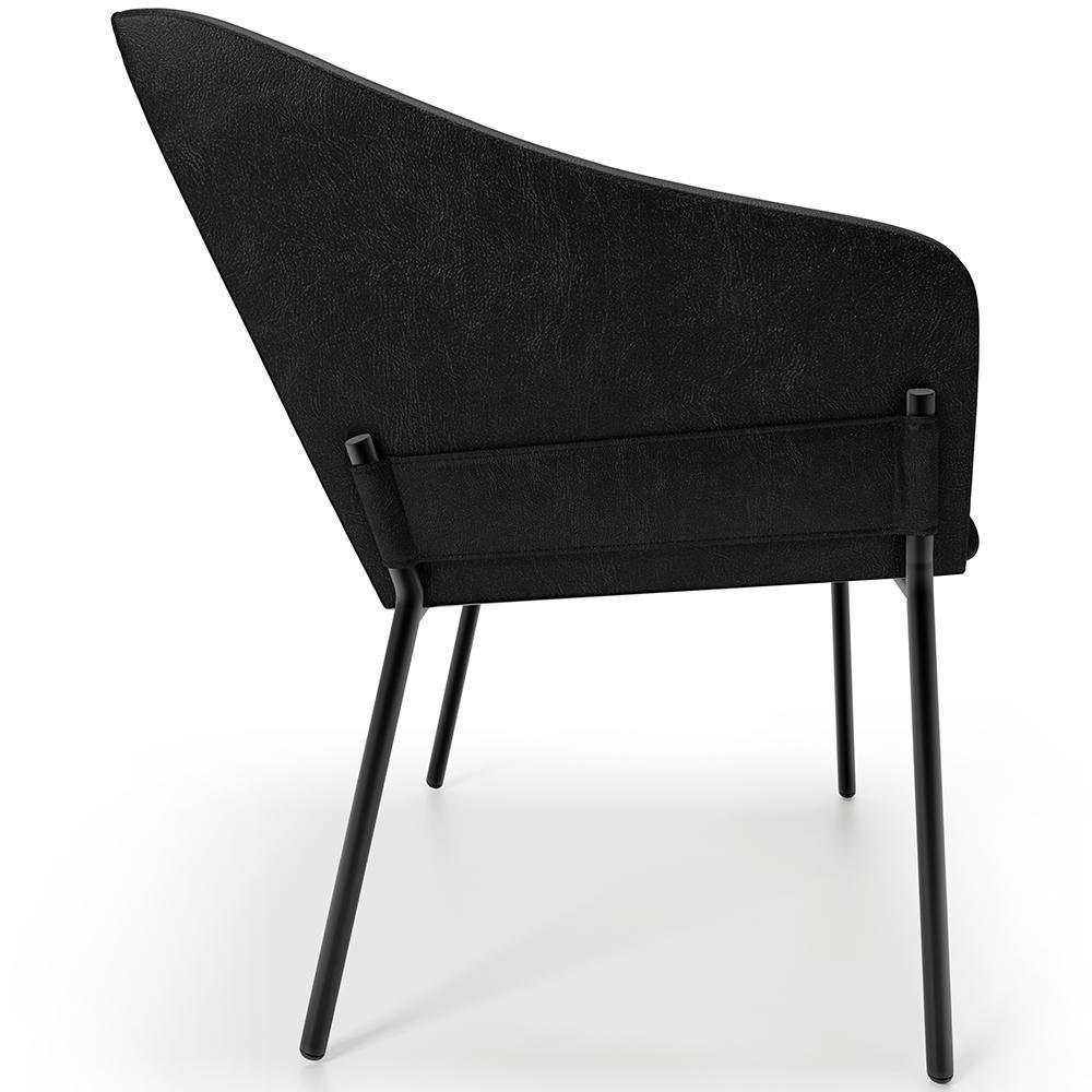 Kit 3 Cadeiras Para Sala De Jantar Estar Living Olívia L02 Couríssimo Preto - Lyam Decor - 2