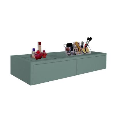 Penteadeira Suspensa Para Maquiagem Aparador Quarto Verde Laca