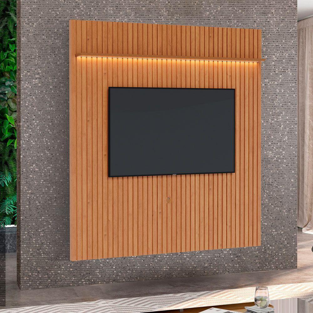 Painel Para Tv Ripado Flow 2.2 Led Nature - Móveisaqui - 2