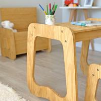 Mesa Infantil Encanto Em Madeira Mel - 2