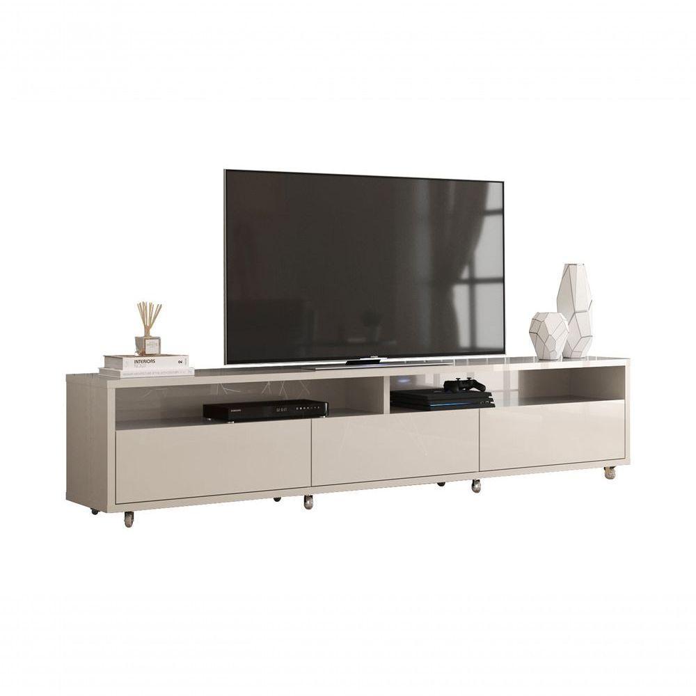 Rack Bancada Para Tv Aspen 1.8 Off White - Moveisaqui - 1