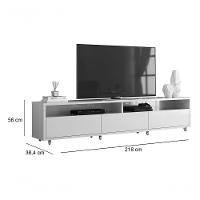 Rack Bancada Para Tv Aspen 2.2 Off White - Moveisaqui - 5