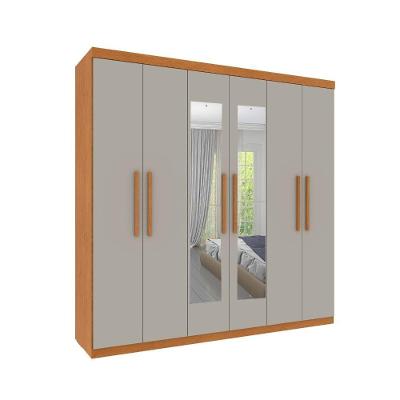 Roupeiro Lagos Com Espelho 6 Portas Tcil Cinamomo-off