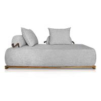 Sofá 3 Lugares Decoração Lazer Sala Ibiza Spz 180cm Bouclé - Amarena Móveis Cinza-3302 - 3