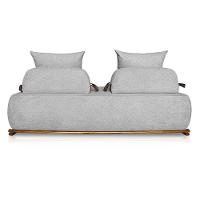 Sofá 3 Lugares Decoração Lazer Sala Ibiza Spz 180cm Bouclé - Amarena Móveis Cinza-3302