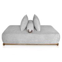 Sofá 3 Lugares Decoração Lazer Sala Ibiza Spz 180cm Bouclé - Amarena Móveis Cinza-3302 - 5