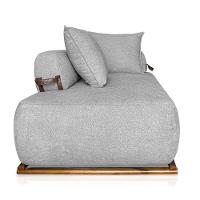 Sofá 3 Lugares Decoração Lazer Sala Ibiza Spz 180cm Bouclé - Amarena Móveis Cinza-3302 - 6