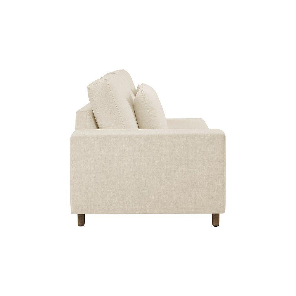 Sofá Living Lotus Com Apoio Lateral Direita 2,89m Em Linho Cor Bege Mesclado 2282 - 6