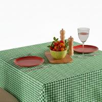 Toalha De Mesa Quadrada 1,40m X 1,40m Xadrez Teka Italianinha  4 Lugares Verde - 2