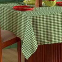 Toalha De Mesa Quadrada 1,40m X 1,40m Xadrez Teka Italianinha  4 Lugares Verde - 4