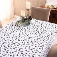 Toalha De Mesa Natal Estampa Digital 2,00m X 1,40m Para 6 Lugares Tecido Oxford - Modelo 1 - 100% Poliéster - 3