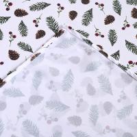 Toalha De Mesa Natal Estampa Digital 2,00m X 1,40m Para 6 Lugares Tecido Oxford - Modelo 1 - 100% Poliéster - 6