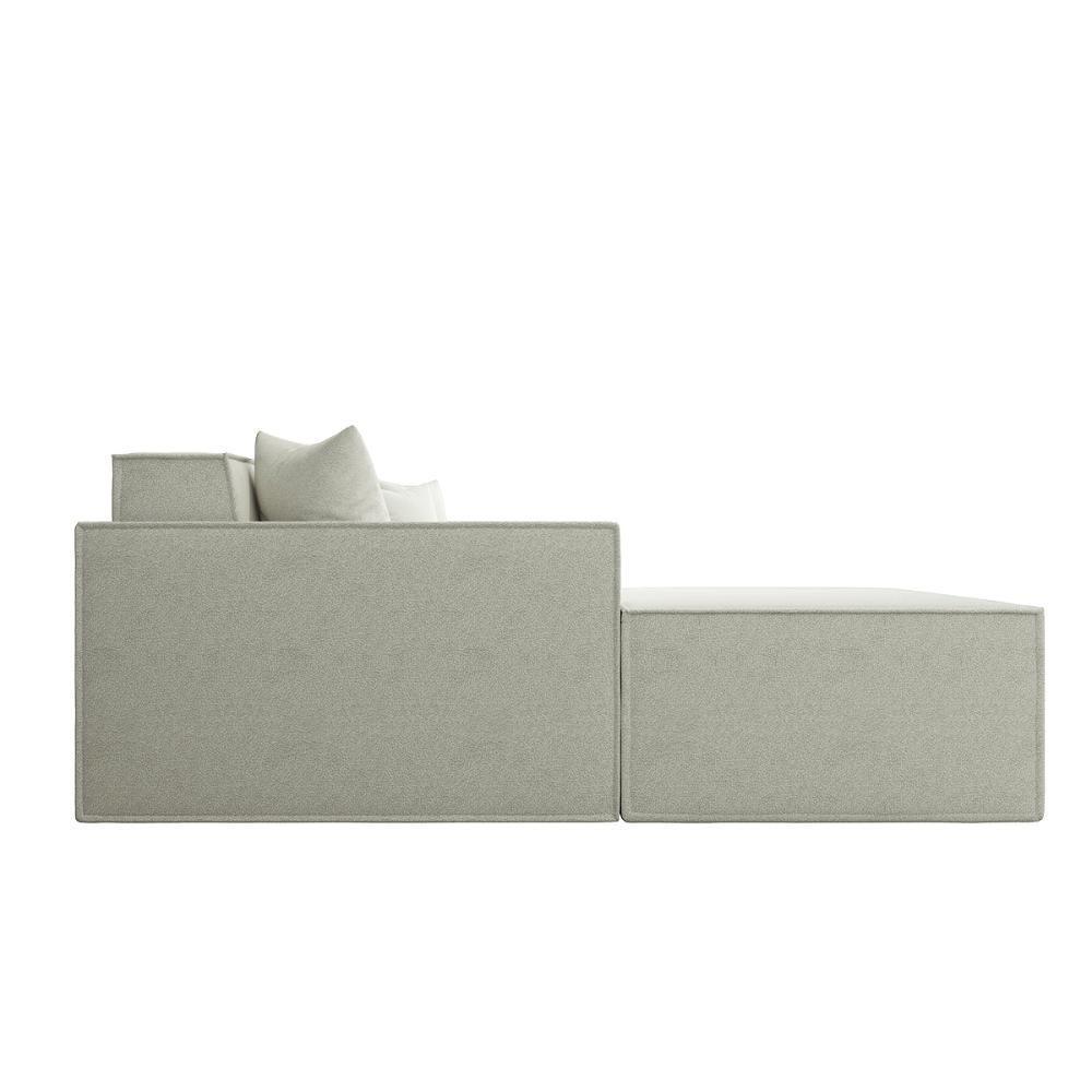 Sofá Luma 3 Lugares 2,75m Com Chaise Compactair - Balaqui Bege - 9