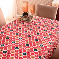 Toalha De Mesa Natal Estampa Digital 1,45m X 1,40m Para 4 Lugares Tecido Oxford - Modelo 6 - 100% Poliéster - 2