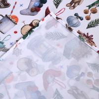 Toalha De Mesa Natal Estampa Digital 2,50m X 1,40m Para 8 Lugares Tecido Oxford - Modelo 3 - 100% Poliéster - 5